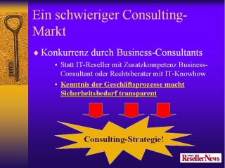 Beispielfolie: Ein schwieriger Consulting-Markt mir fachfremder Konkurrenz