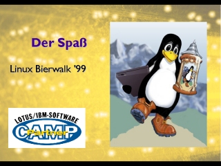 Beispielfolie: Linux vermarktet sich selbst.
